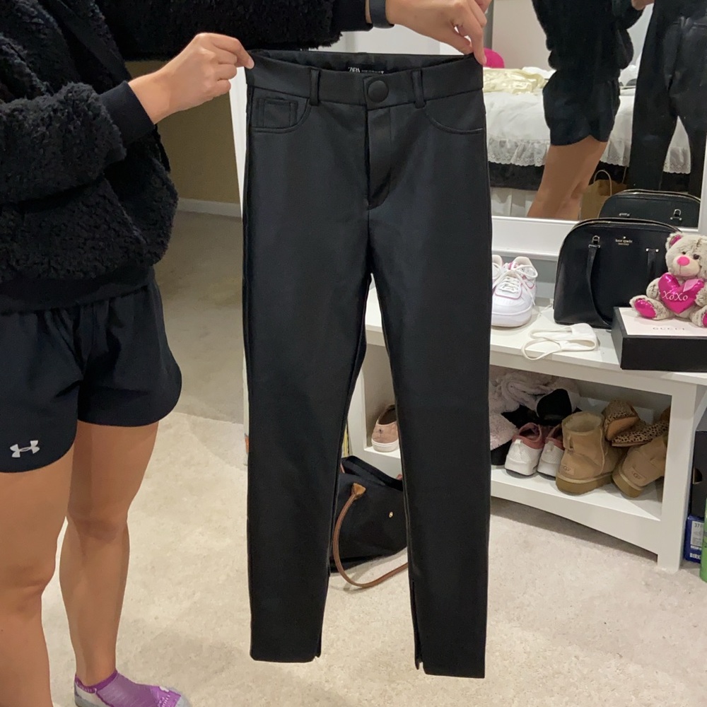 NWT ZARA LEATHER PANTS